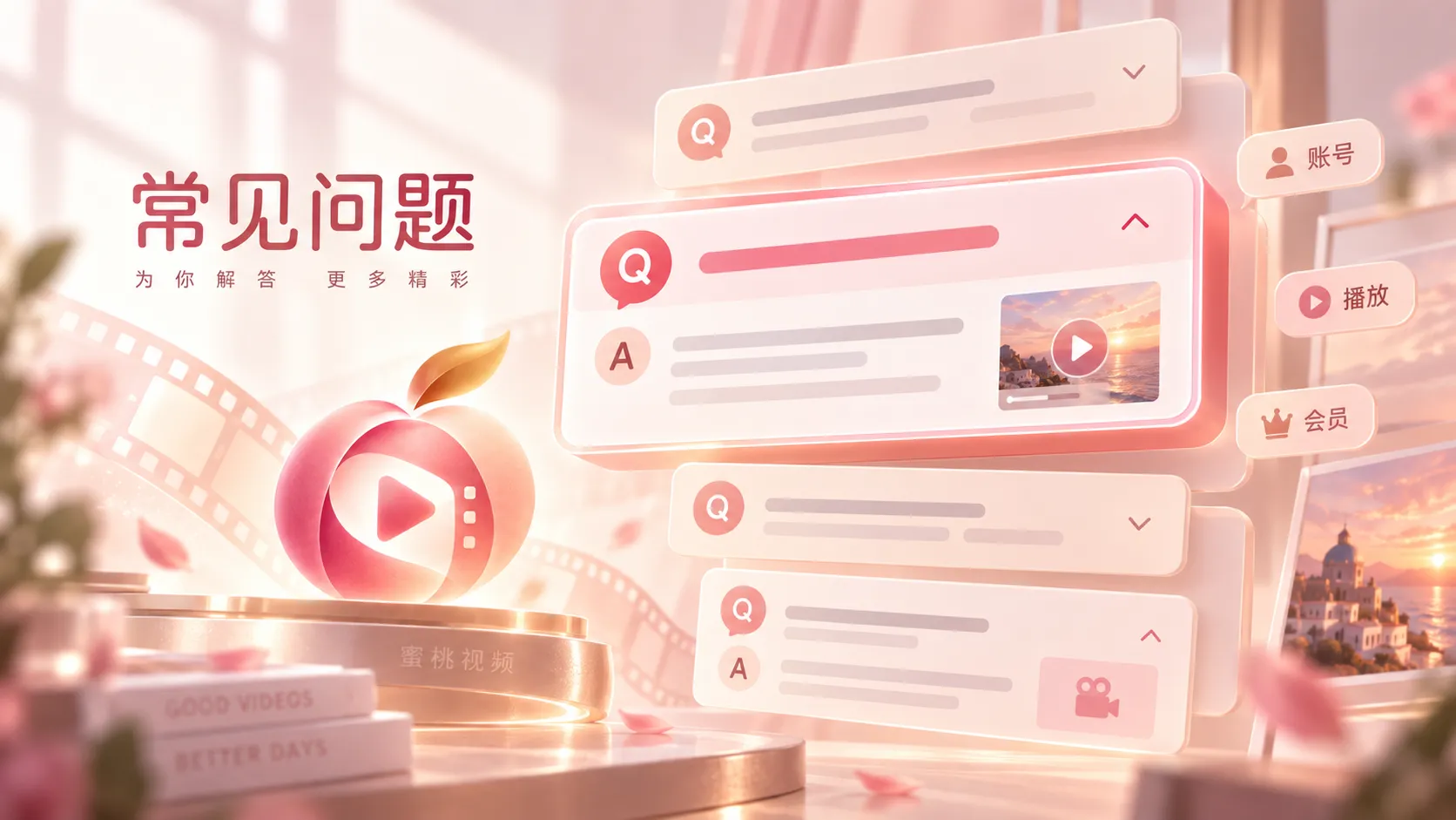 蜜桃视频常见问题主题视觉